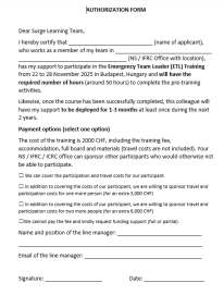 Authorization form ETL